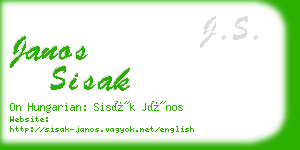 janos sisak business card